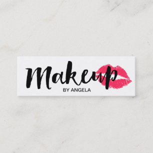 Artist legant Script Red Lips mini Visitekaartje