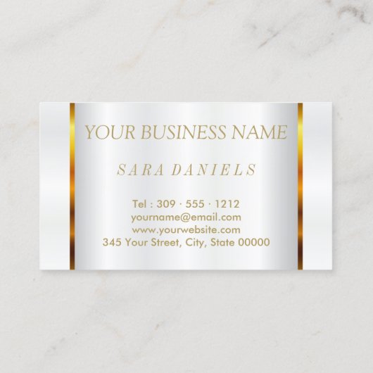 Artist maken met gouden Confetti en regenbooglifte Visitekaartje (Achterkant)