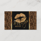 Artist maken met luipaard en gouden liften visitekaartje (Voorkant)
