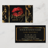 Artist maken met marmer Gold- en Red-accessoires Visitekaartje (Voorkant / Achterkant)
