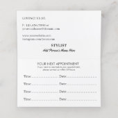 Artist maken met rode luipaard en rode lips afsprakenkaart (Binnenkant ongevouwen)