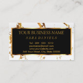 Artist maken met witte marmer Gold en rode accesso Visitekaartje (Achterkant)