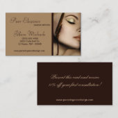 Artist maken vrouw Visitekaartje (Voorkant / Achterkant)