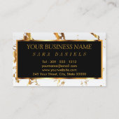 Artist maken - Witte marmer Gold-accessoires en Ro Visitekaartje (Achterkant)