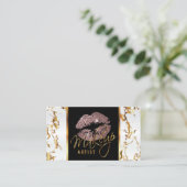 Artist maken - Witte marmer Gold-accessoires en Ro Visitekaartje (Staand voorkant)