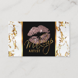 Artist maken - Witte marmer Gold-accessoires en Ro Visitekaartje
