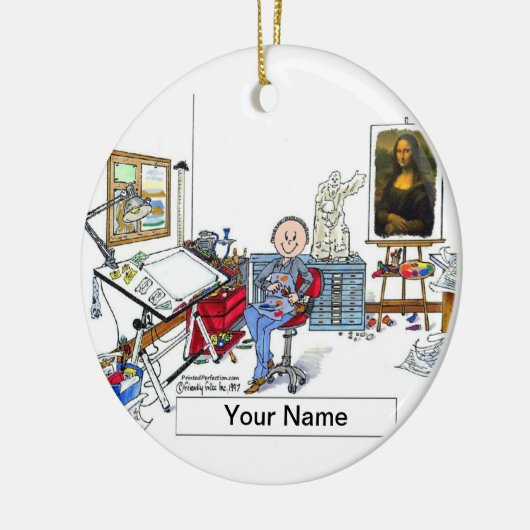 Artist - Mannelijke Keramisch Ornament (Links)