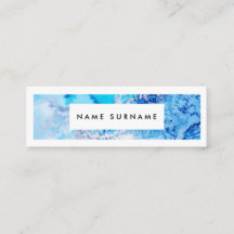 Artist Marble Blue Waterverf Mini Visitekaartje