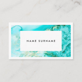 Artist Marble Mint Gold Waterverf Visitekaartje