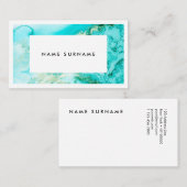 Artist Marble Mint Gold Waterverf Visitekaartje (Voorkant / Achterkant)