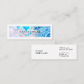 Artist Marble Pink Waterverf Mini Visitekaartje (Voorkant / Achterkant)