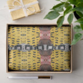 Artist Maroon Yellow Groot Abstract Geometrisch Tissuepapier (Geschenk)