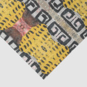Artist Maroon Yellow Groot Abstract Geometrisch Tissuepapier (Detail)