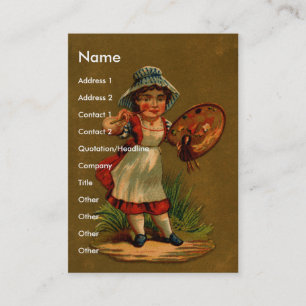 Artist met Paintborstel en Palet Visitekaartje