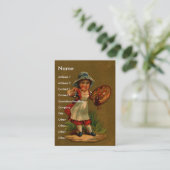 Artist met Paintborstel en Palet Visitekaartje (Staand voorkant)