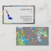 Artist Modern Splash Design Visitekaartje (Voorkant / Achterkant)