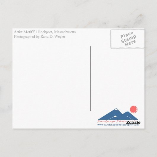 Artist Motif #1 Briefkaart (Achterkant)