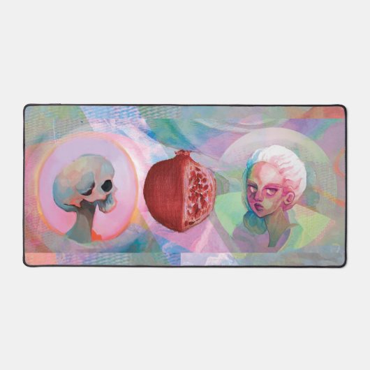 Artist mousepad - Mystic Pomegranate Desk Mat (Voorkant)