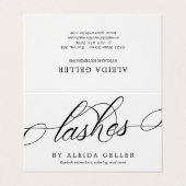 Artist na de zorg voor Zwematisch script Visitekaartje (Buitenkant ongevouwen)