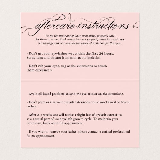 Artist na de zorg voor Zwematisch script Visitekaartje (Binnenkant ongevouwen)