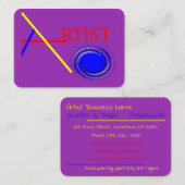 Artist Paint Swirl Visitekaartje (Voorkant / Achterkant)