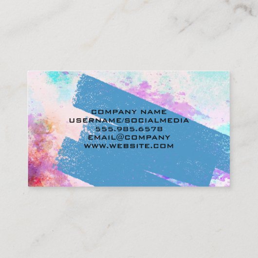 Artist Painter Creator | Verfpalet Visitekaartje (Achterkant)