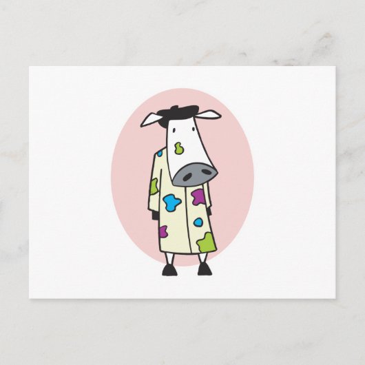 Artist Painter Koe Briefkaart (Voorkant)