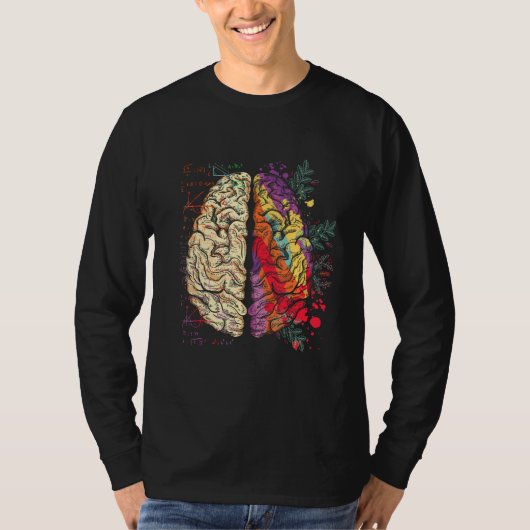 Artist Painter Neuroscience Colorful Human Brain T-shirt (Voorkant)