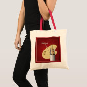 Artist Palet en Canvas tas rood penselen (Voorkant (product))