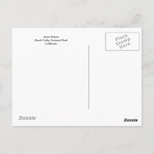 Artist Palette Briefkaart (Achterkant)