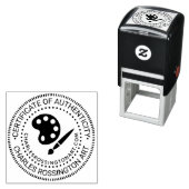 Artist Palette Certificate of Authenticity #3 URL Zelfinktende Stempel (In situ)