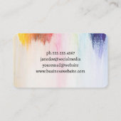 Artist Palette | Colorful Brush Strokes | Creative Visitekaartje (Achterkant)