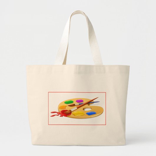 Artist Palette Grote Tote Bag (Voorkant)