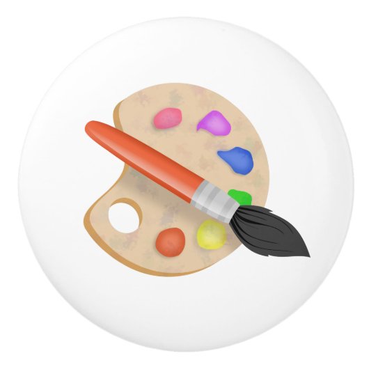 Artist Palette Keramische Knop (Voorkant)