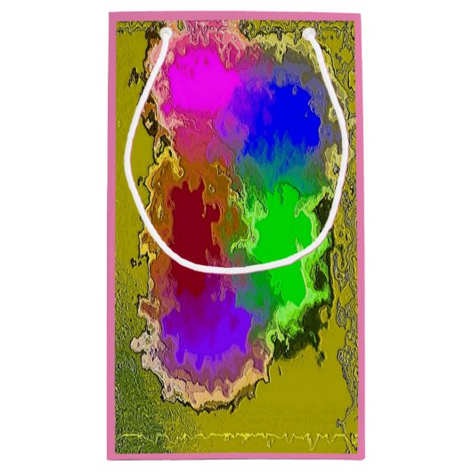 "Artist Palette" Small Glossy Gift Bag Klein Cadeauzakje (Achterkant)