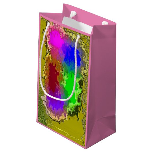 "Artist Palette" Small Glossy Gift Bag Klein Cadeauzakje (Achterkant Gekanteld)