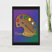 Artist Palette Théance Birthday Card Kaart (Voorkant)