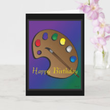 Artist Palette Théance Birthday Card