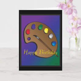 Artist Palette Théance Birthday Card Kaart
