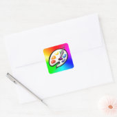 Artist Palette Vierkante Sticker (Envelop)