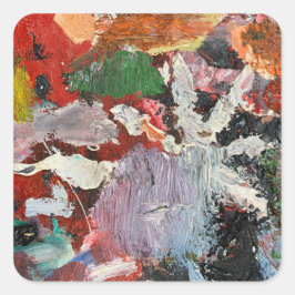 Artist Palette Vierkante Sticker