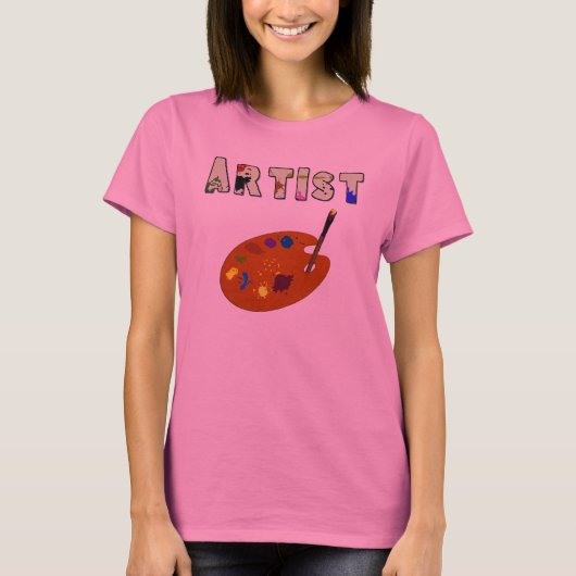 Artist Pallette Long Hoeve Womens Shirt (Voorkant)