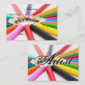 Artist Pencil Crayon Visitekaartje (Voorkant / Achterkant)