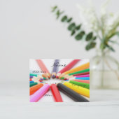 Artist Pencil Crayon Visitekaartje (Staand voorkant)