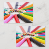 Artist Pencil Crayon Visitekaartje (Voorkant / Achterkant)