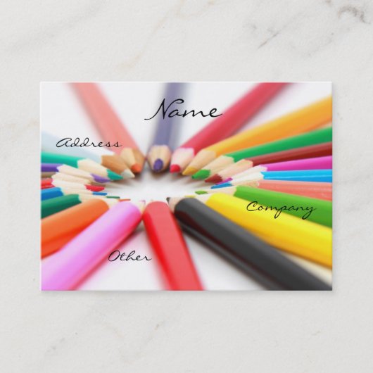 Artist Pencil Crayon Visitekaartje (Voorkant)