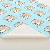 Artist Pika schildert Plein Air Yosemite Sherpa Deken (3/4)