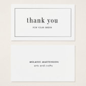 Artist Product Elegant Bestellen Dank u Kaart (Voorkant /achterkant)