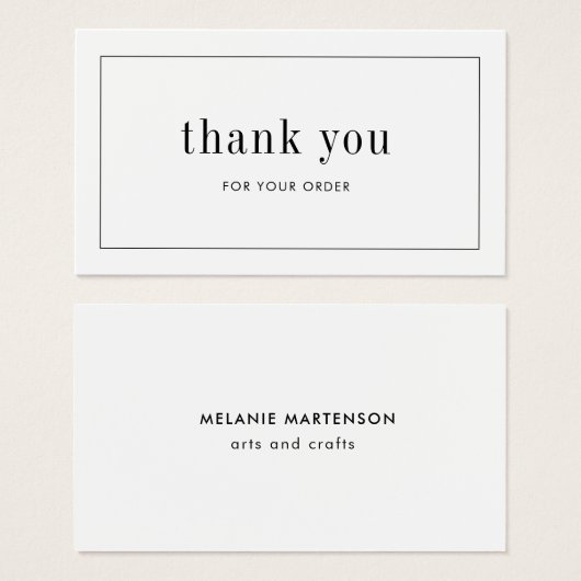 Artist Product Elegant Bestellen Dank u Kaart (Voorkant /achterkant)