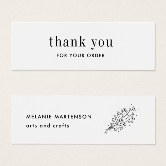 Artist Product Elegant Bestellen Dank u Kaart (Voorkant /achterkant)